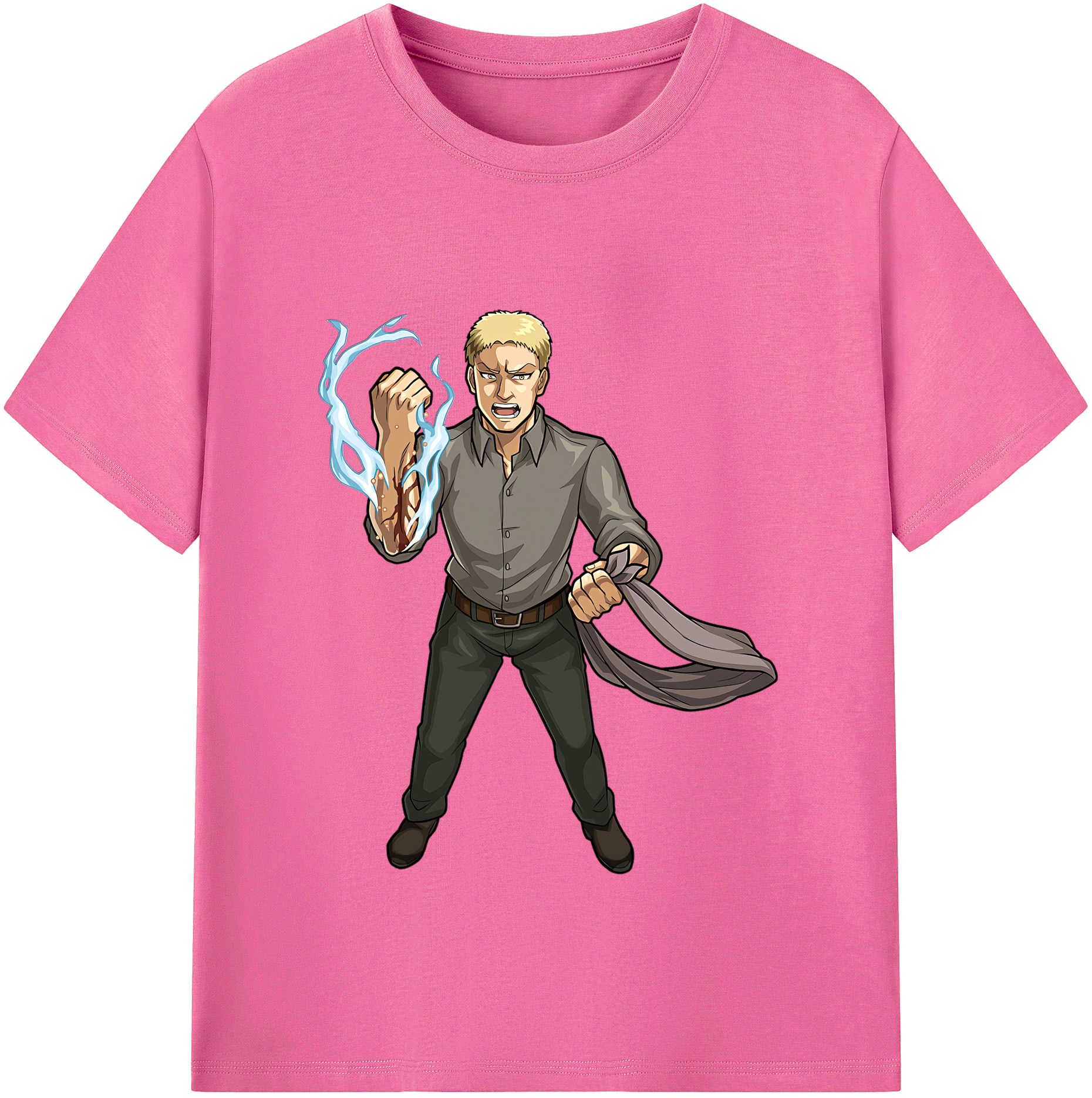 （画像用） 進撃の巨人 ライナー・ブラウン Attack on Titan Reiner Braun レディースカジュアルプリントTシャツ（綿100％）